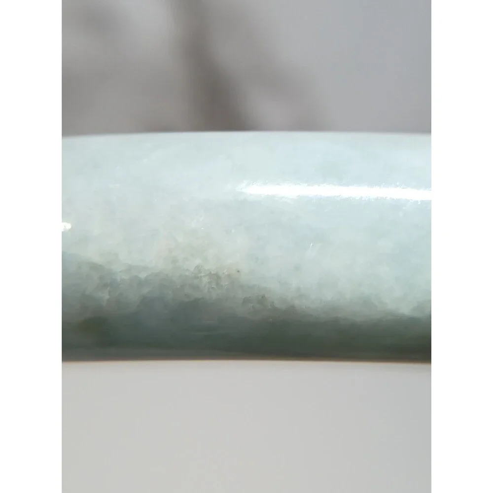 Baby Blue Jadeite Bangle 67mm Semi-Icy Translucent 87g